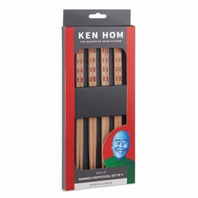 Ken Hom Bamboo Chopsticks Set of 4 Kitchen,modern kitchen essentials
