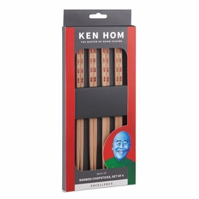 Ken Hom Bamboo Chopsticks Set of 4 Kitchen Accessories,kitchen counter accessories