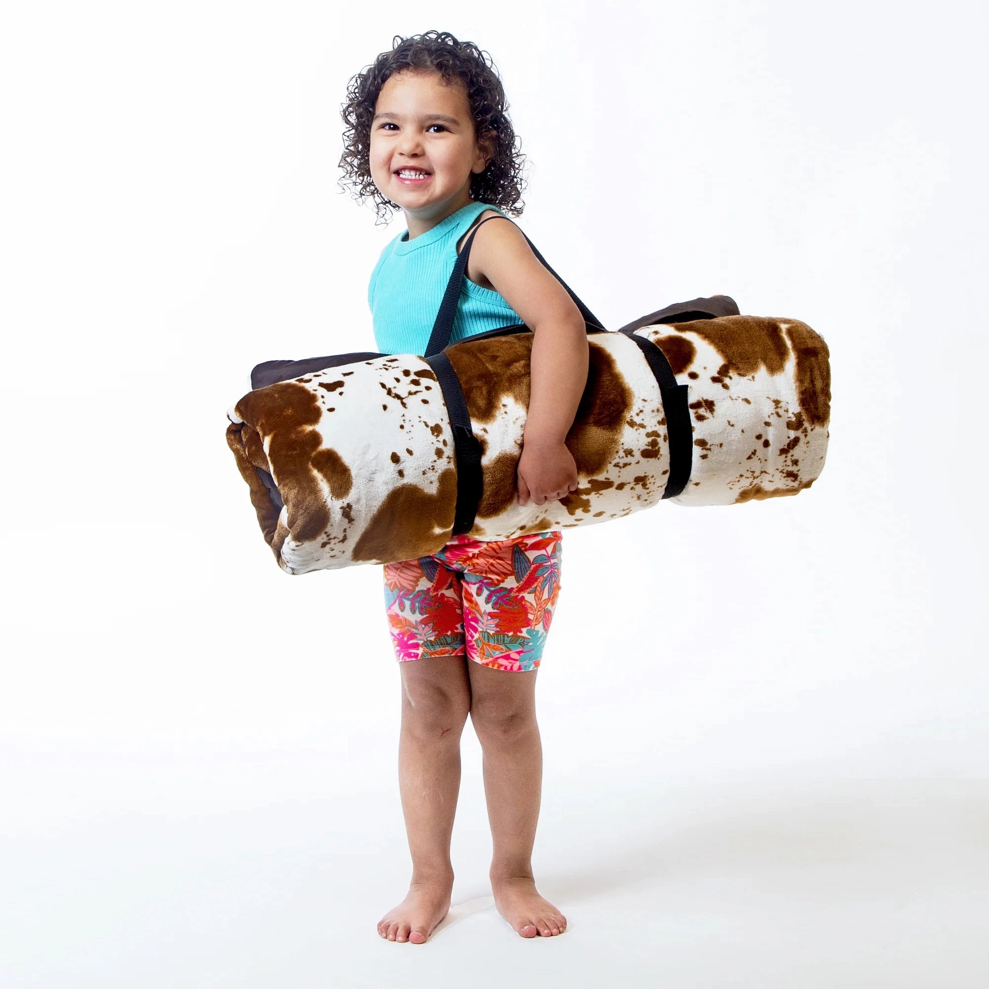 Kids Cow-Print Sleeping Bag & Pillow