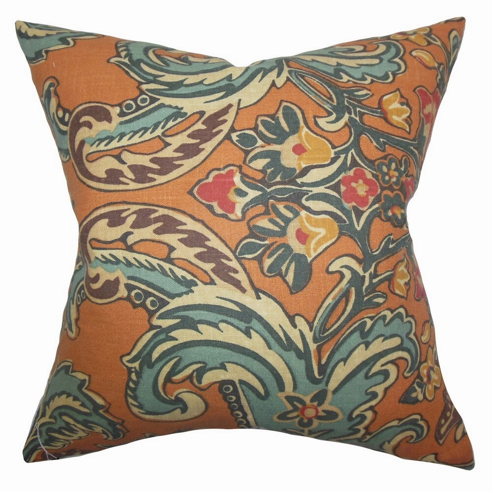 Kiriah Floral Euro Sham Cinnamon pillowcases,cotton pillow covers,bed linen