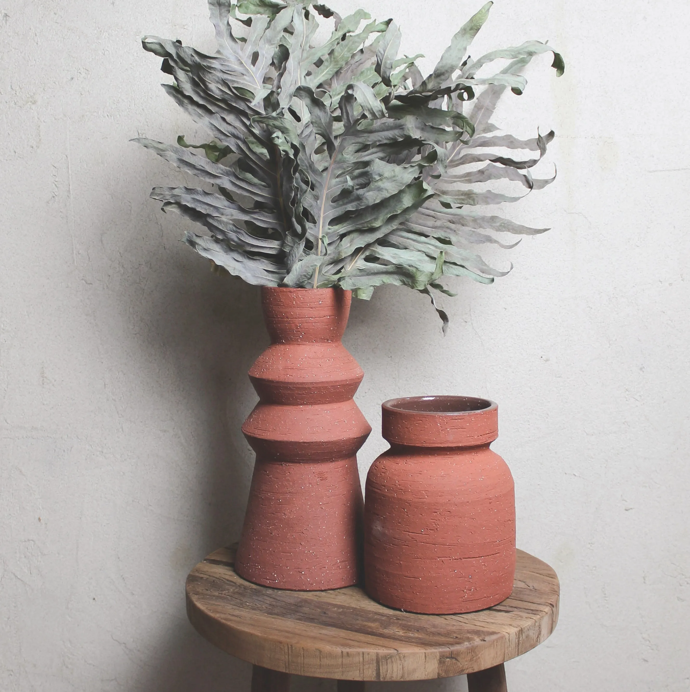 Kosta Vase, Terra Cotta Cement - Tall
