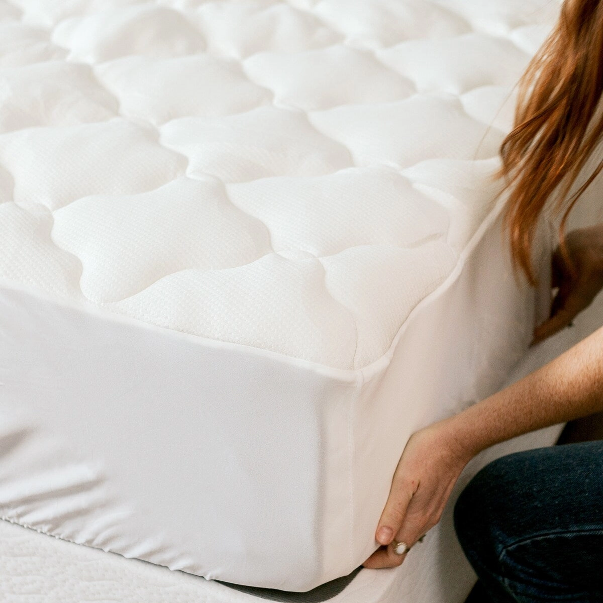 Kotter Home Extra Plush Rayon from Bamboo Mattress Pad with Fitted Skirt