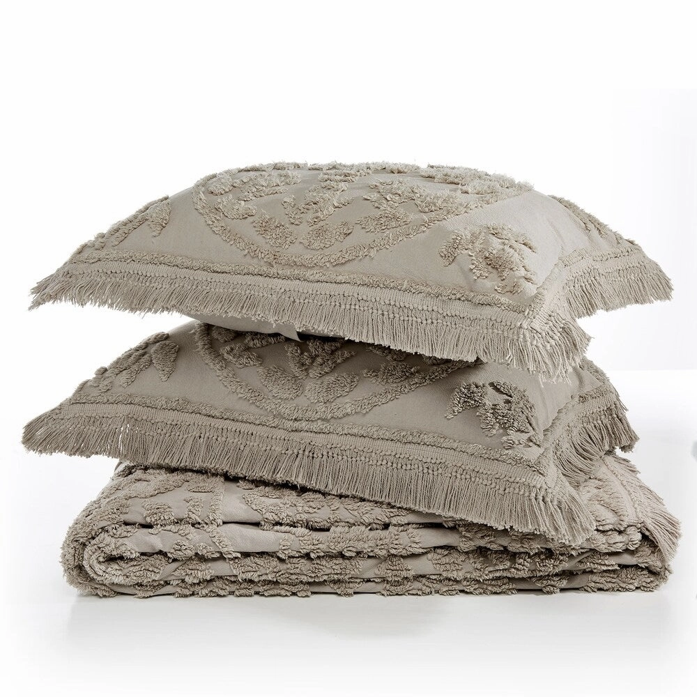 LaMont Home Ravenna Collection  100% Cotton Matelass Sham - Taupe