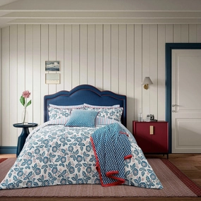 Land & Shore River Double Bedding in Blue/Red Bedding,luxury bedding sets