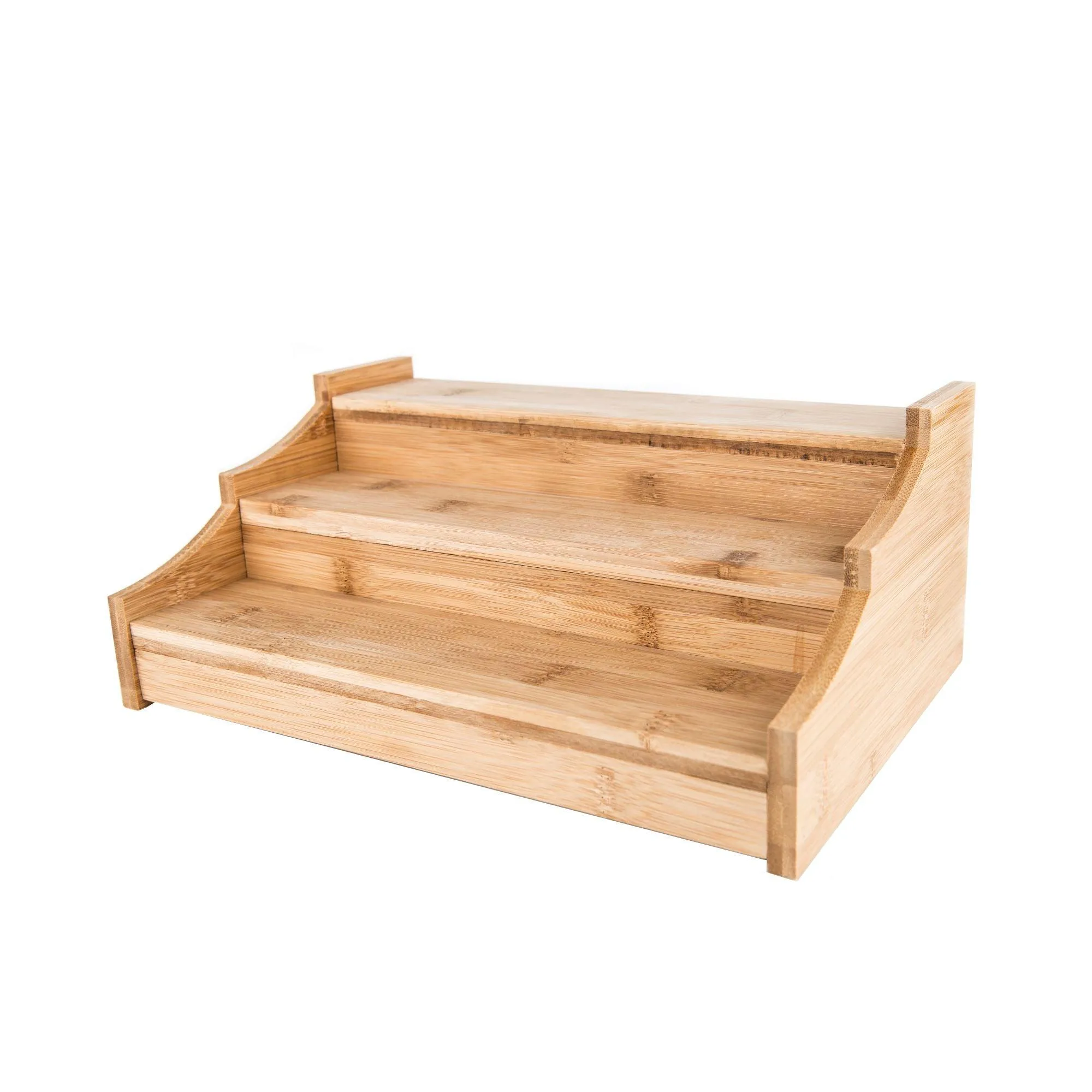 Large Bamboo Spice Rack with 12 x 200ml Herb & Spice Jars Pack