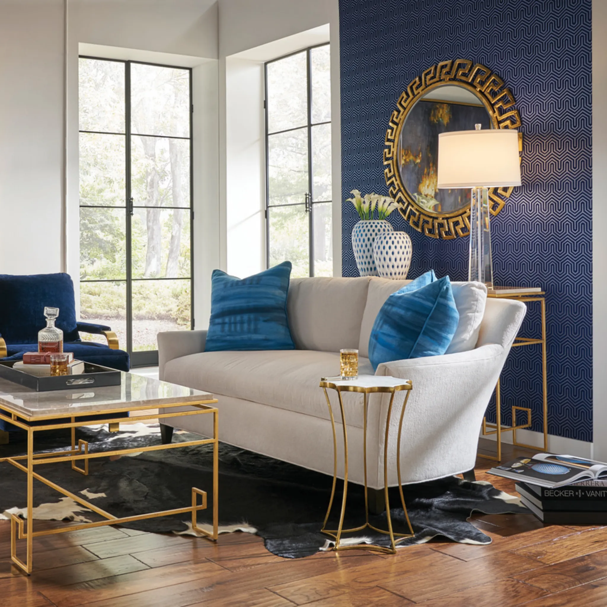 Large Round Athena Wall Mirror