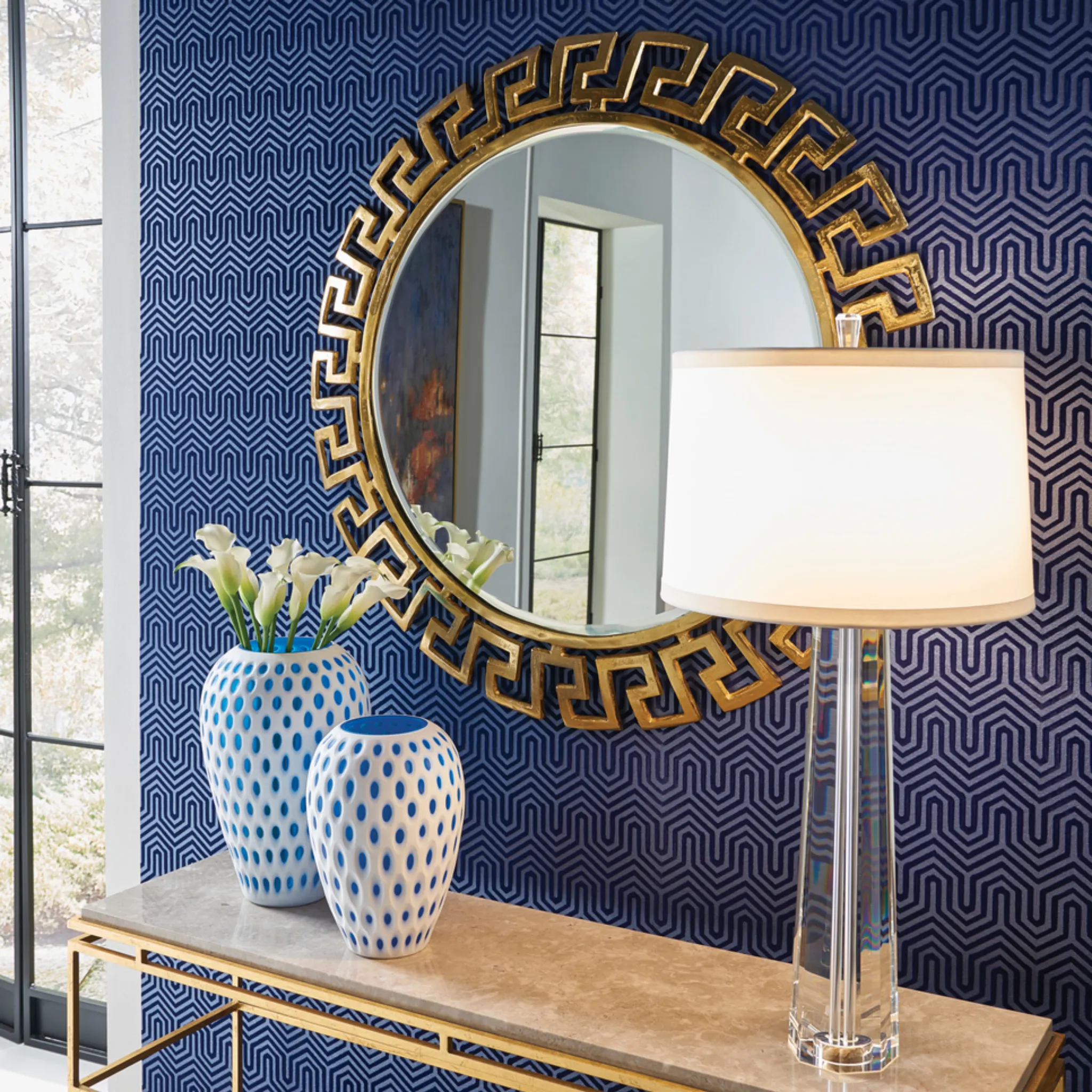 Large Round Athena Wall Mirror