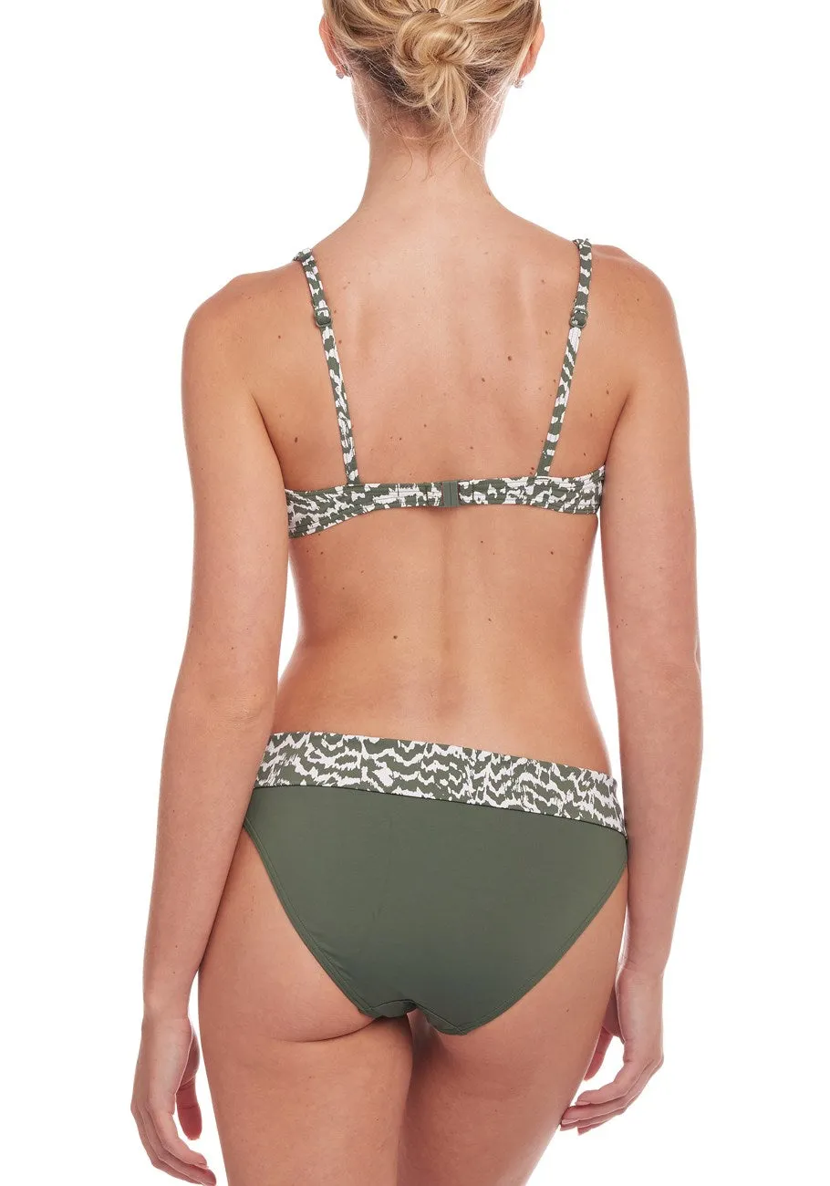 LASCANA Women's Animal Print Underwire Bikini Top