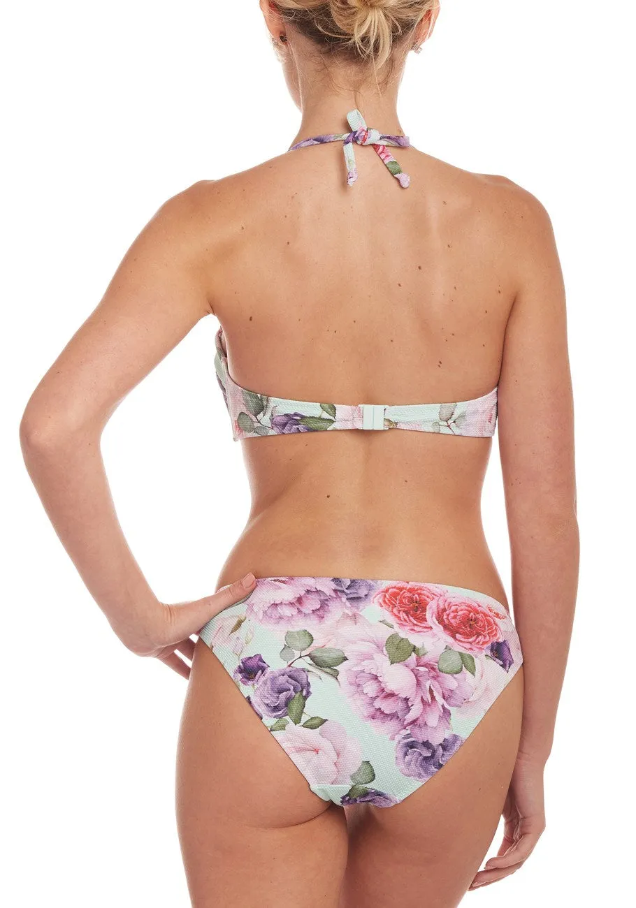 LASCANA Women's Floral Textured Bandeau Bikini Top