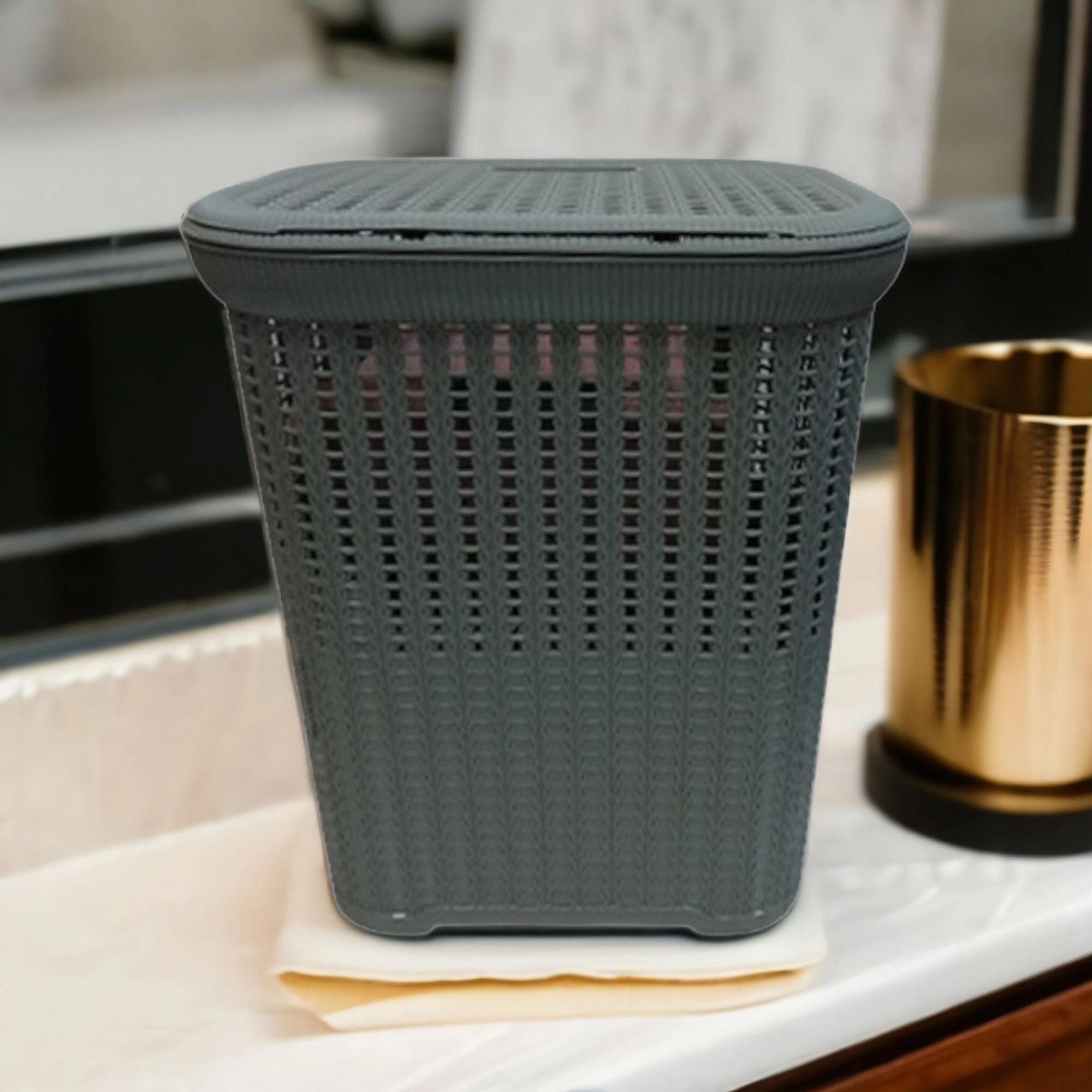 Laundry Basket Bin with Handle & Lid 436 fabric hamper,portable laundry bin,laundry storage