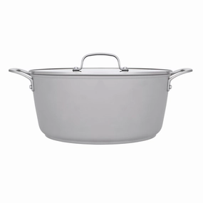 Laura Ashley Casserole Pot with Glass Lid 28cm In Dove Grey Kitchen,modern kitchen essentials