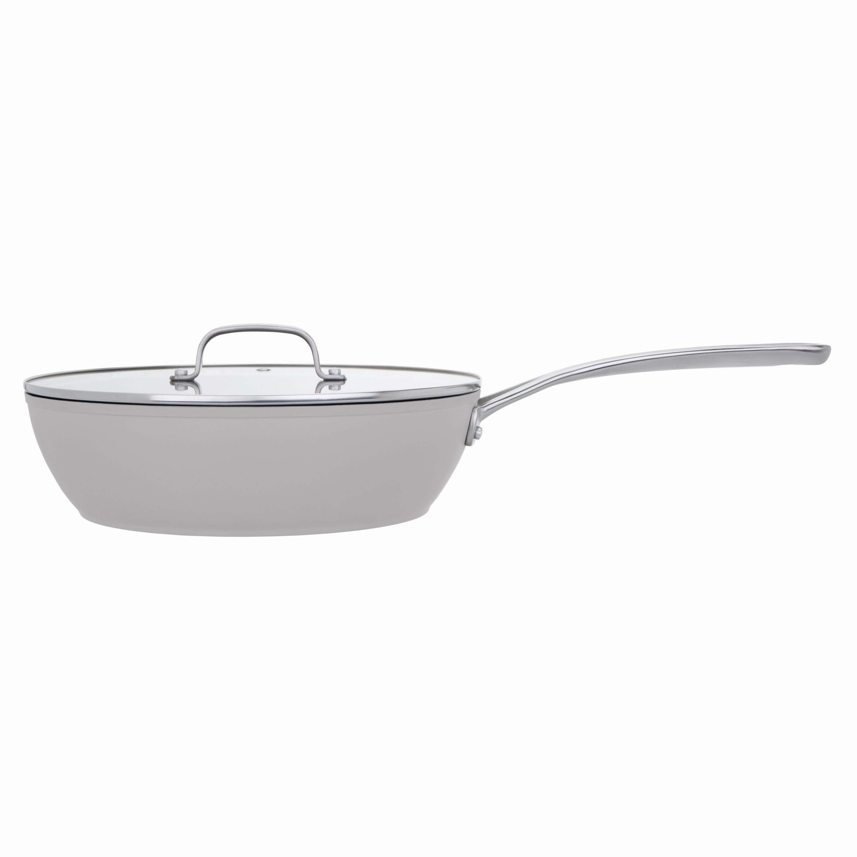 Laura Ashley Deep Frying Saut Pan With Glass Lid 28cm In Dove Grey Kitchen,modern kitchen essentials