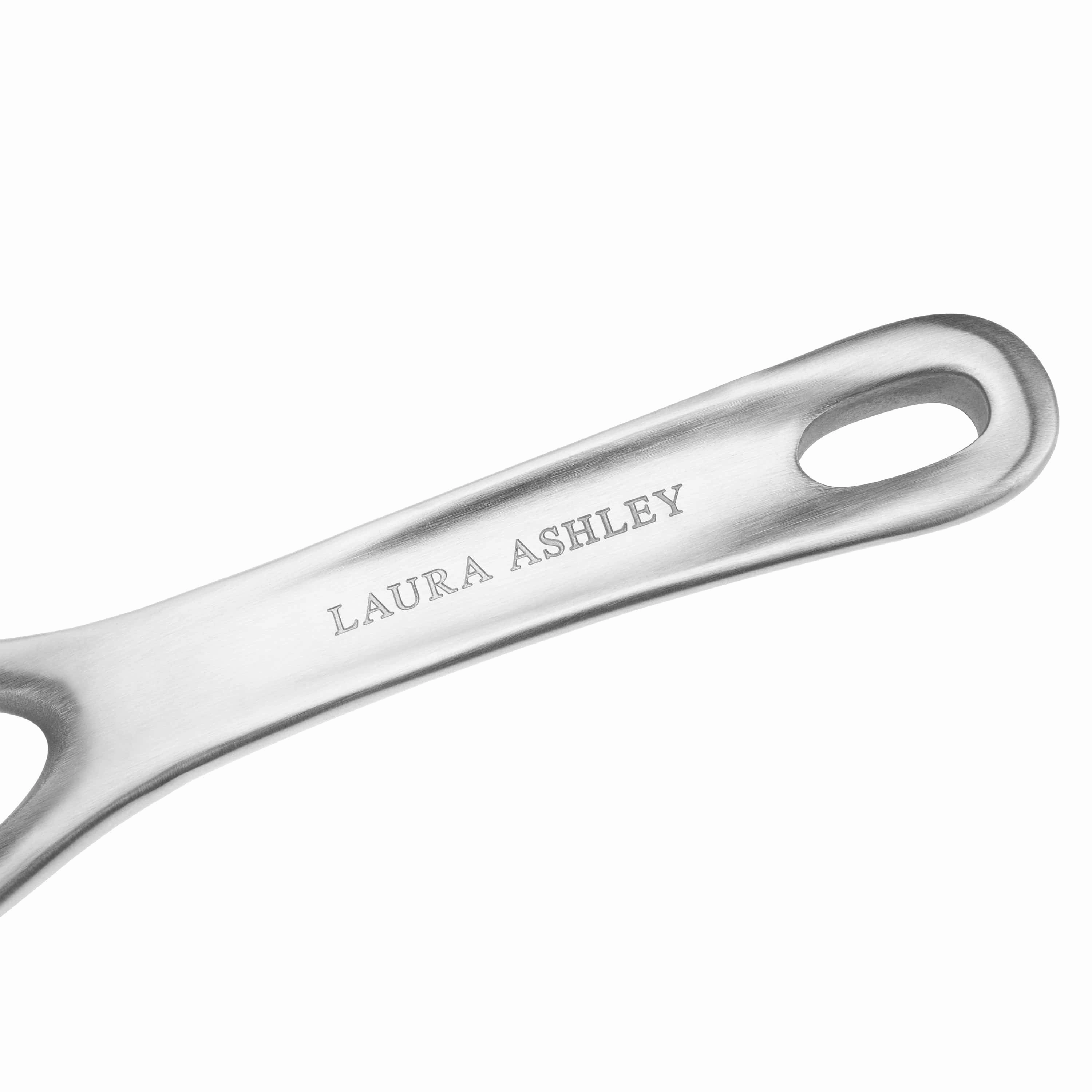 Laura Ashley Deep Frying Saut Pan With Glass Lid 28cm In Dove Grey