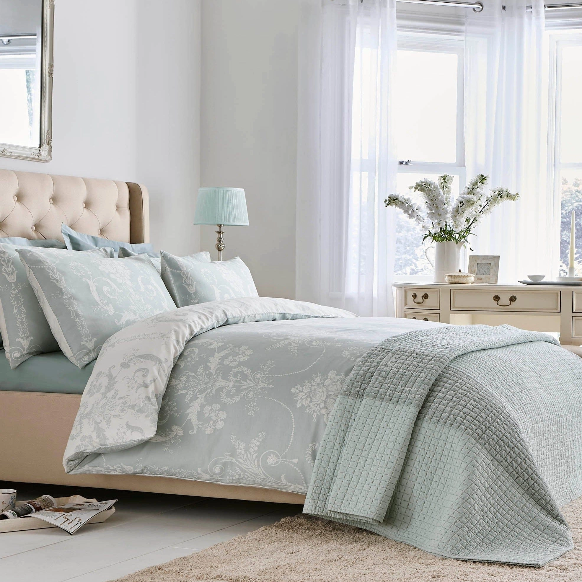 Laura Ashley Josette Duckegg Duvet Cover Set Bedding,luxury bedding sets