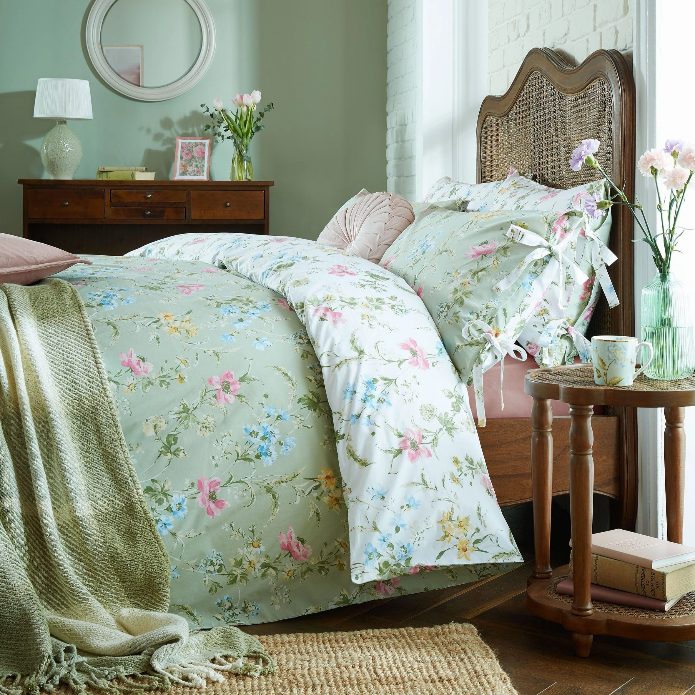 Laura Ashley Poppy Meadow King Duvet Cover Set
