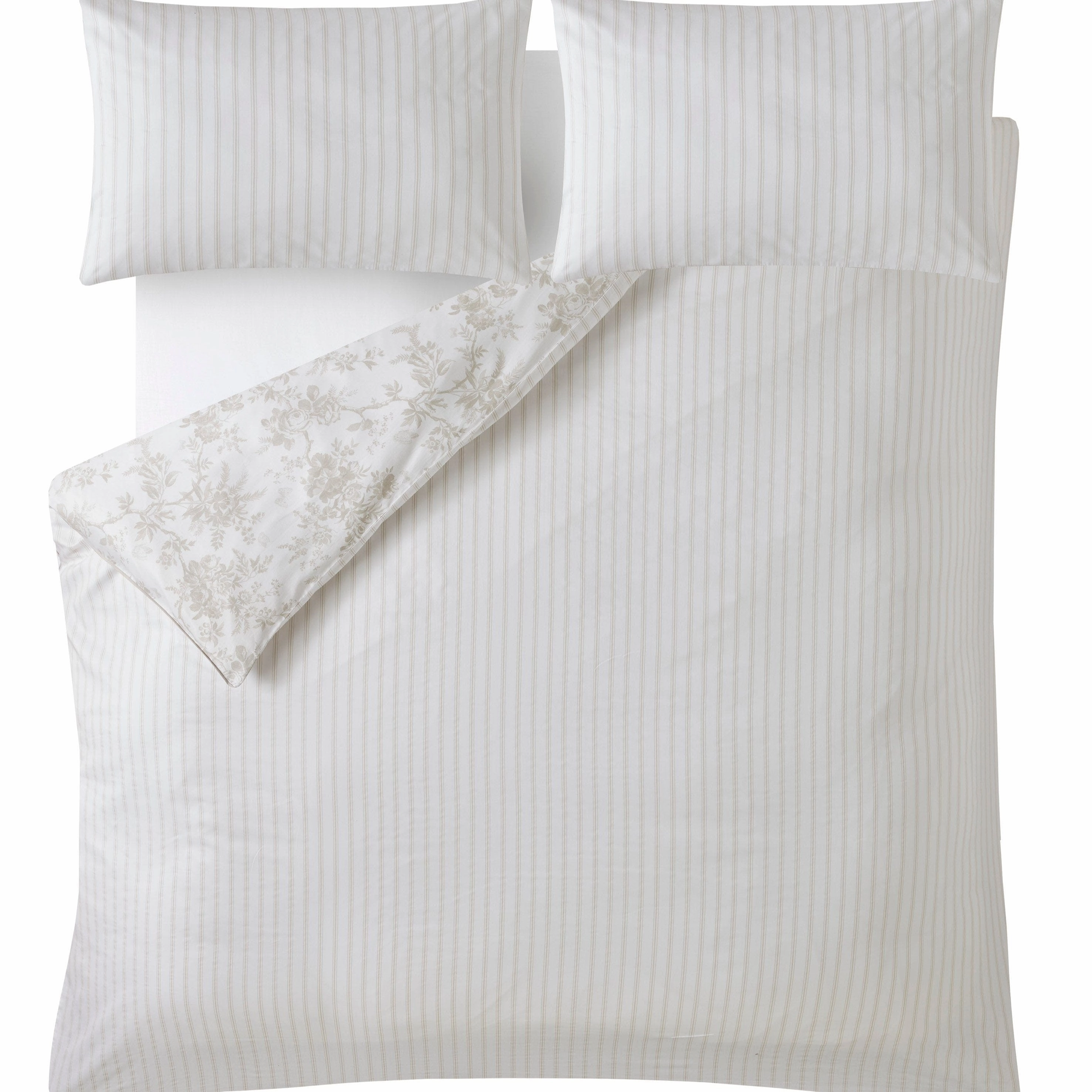Laura Ashley Walled Garden Double Duvet Set In Dove Grey