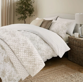 Laura Ashley Walled Garden Double Duvet Set In Dove Grey Bedding,luxury bedding sets