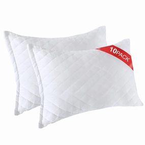 Laura Benasse Queen Size Diamond Elegant Bed Pillows for Side, Back and Stomach Sleepers (Set of 10) - N/A pillows,bed pillow,sleeping cushion