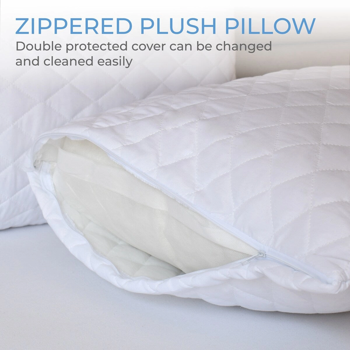 Laura Benasse Queen Size Diamond Elegant Bed Pillows for Side, Back and Stomach Sleepers (Set of 10) - N/A