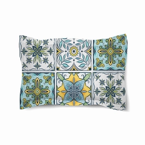 Laural Home Blue Sunrise Medallion Comforter Sham pillowcases,cotton pillow covers,bed linen