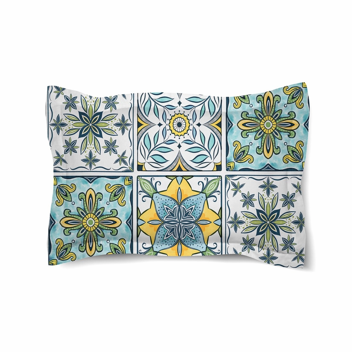 Laural Home Blue Sunrise Medallion Comforter Sham pillowcases,cotton pillow covers,bed linen