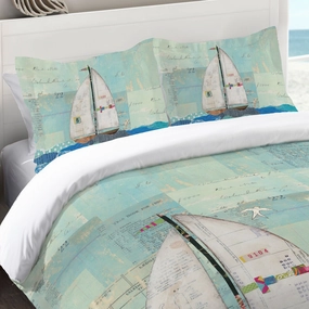 Laural Home Sailing the Seas Standard Pillow Sham pillowcases,cotton pillow covers,bed linen