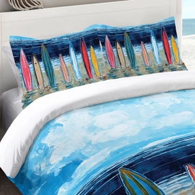 Laural Home Summer Surfboards Standard Pillow Sham pillowcases,cotton pillow covers,bed linen