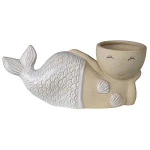 Laying Mermaid Cachepot, Ceramic Vase,Ceramic Vase