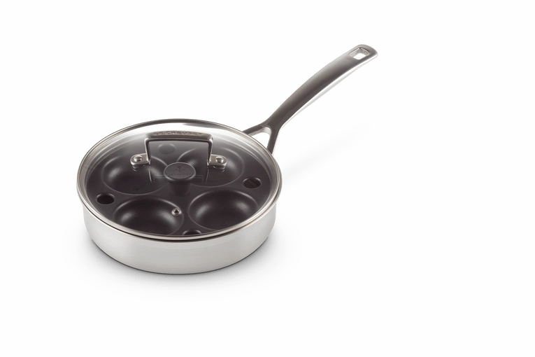 Le Creuset 3-ply Stainless Steel Uncoated Saut Pan with Poaching Insert