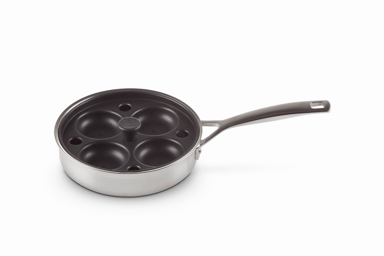 Le Creuset 3-ply Stainless Steel Uncoated Saut Pan with Poaching Insert
