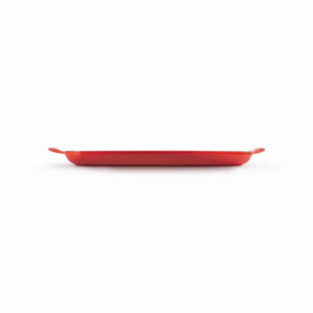 Le Creuset Cast Iron 32cm Rectangular Grill In Cerise