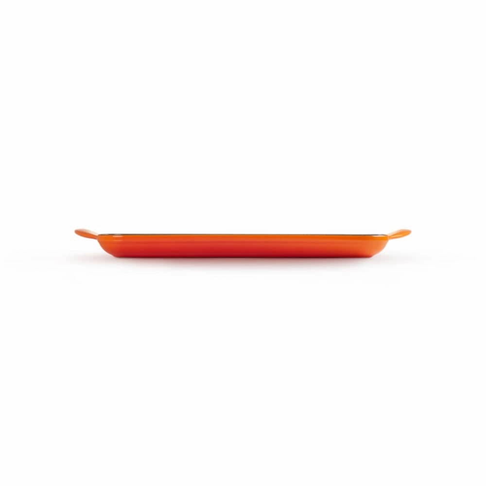 Le Creuset Cast Iron 32cm Rectangular Grill In Volcanic