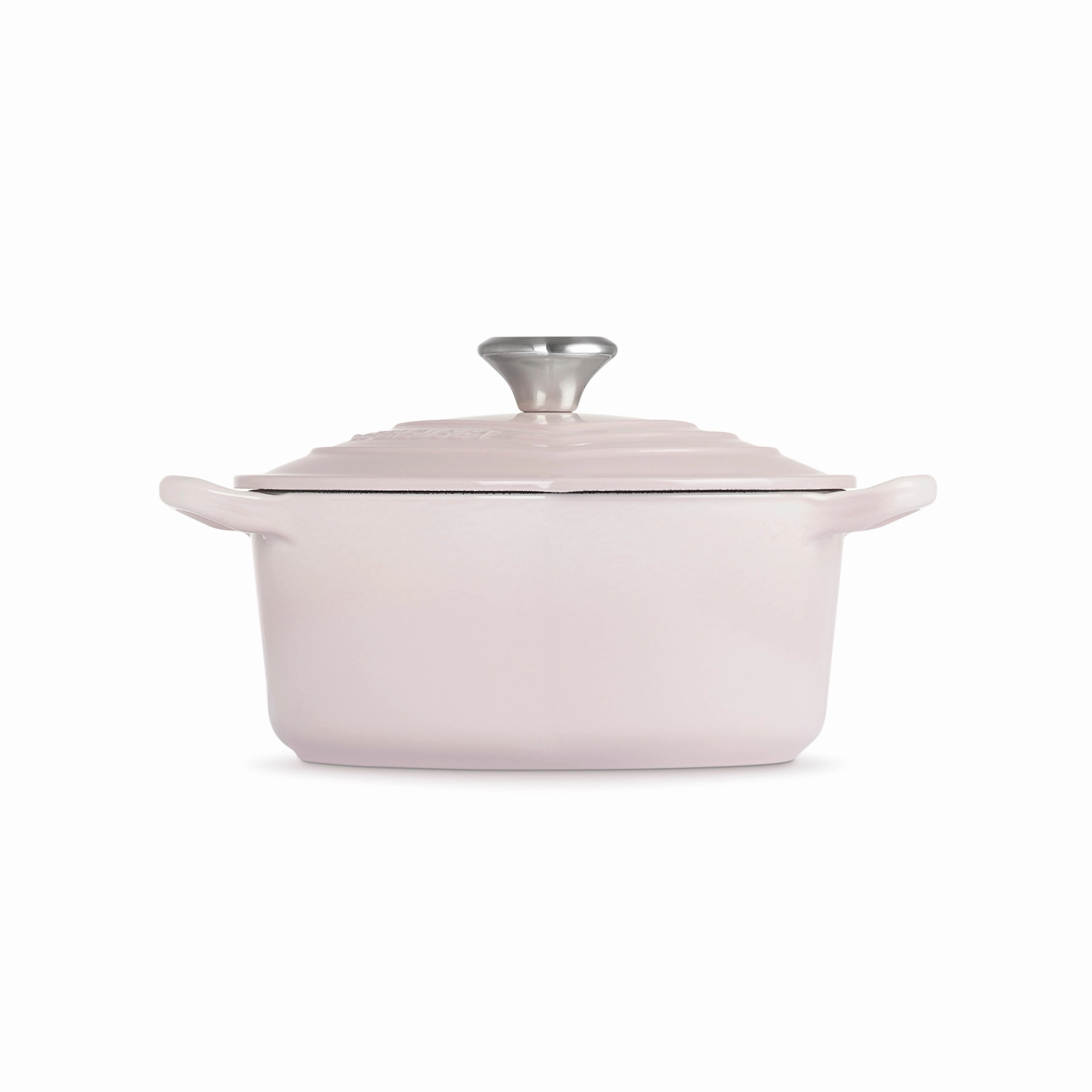 Le Creuset Cast Iron Heart Casserole with Stainless Steel Heart Knob 20cm Shell Pink