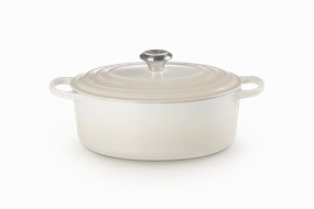 Le Creuset Cast Iron Oval Casserole in Meringue, 29cm Kitchen,modern kitchen essentials