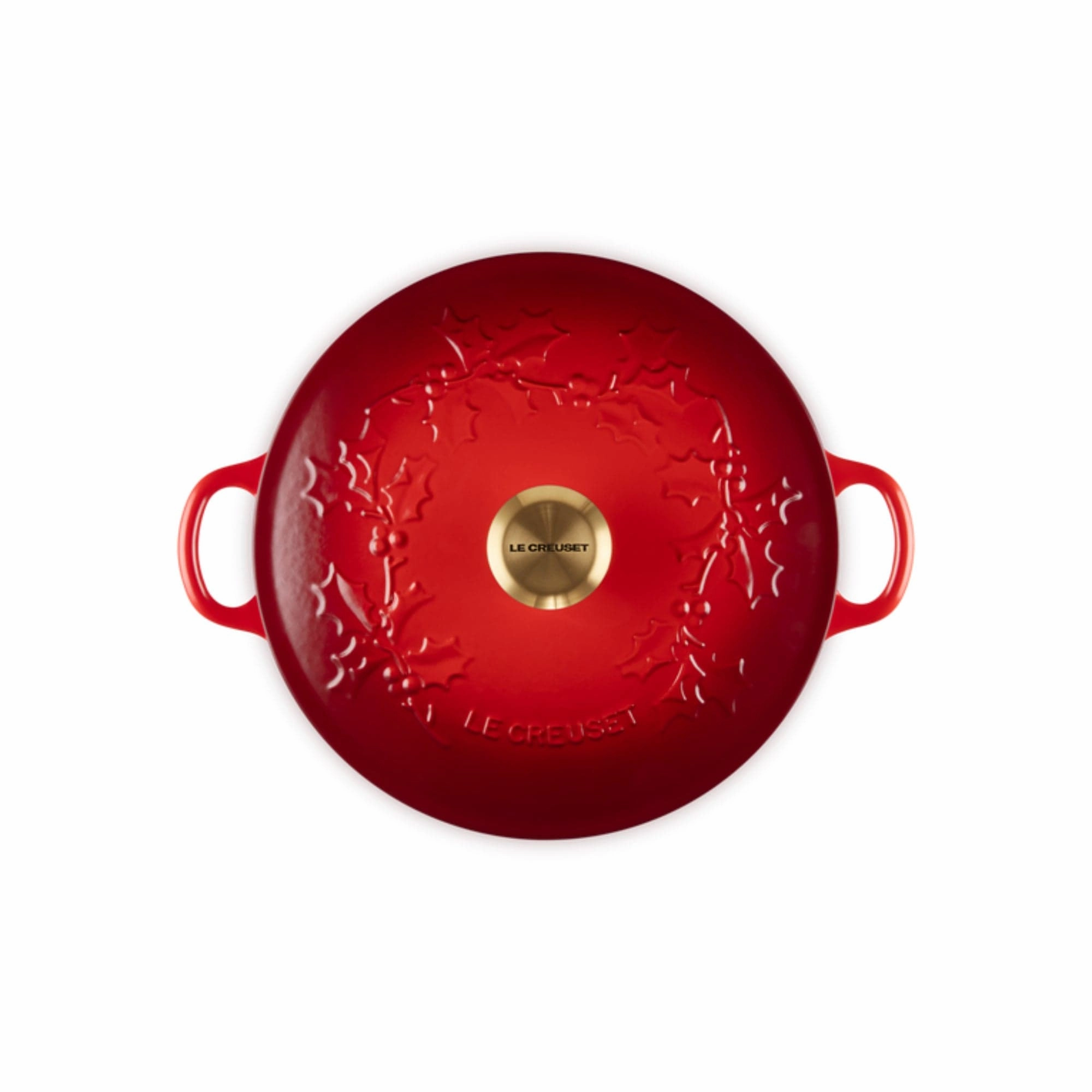 Le Creuset Cast Iron Soup Pot Holly 26cm In Cerise