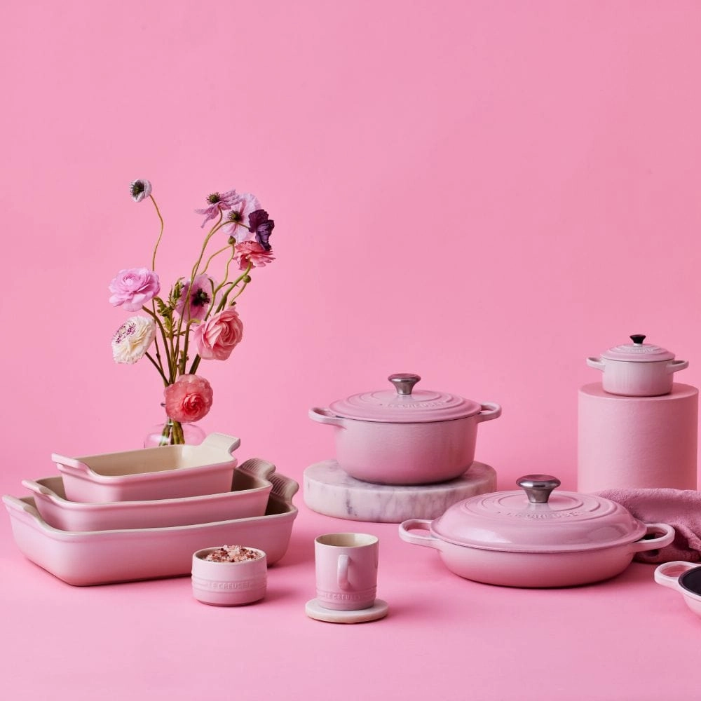 Le Creuset Deep Rect. Dish 19Cm Shell Pink