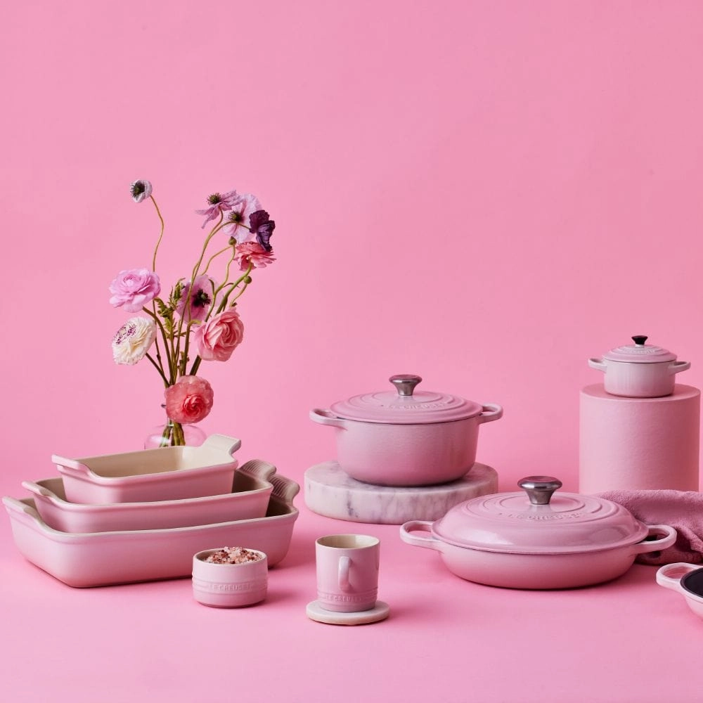 Le Creuset Deep Rect. Dish 26Cm Shell Pink
