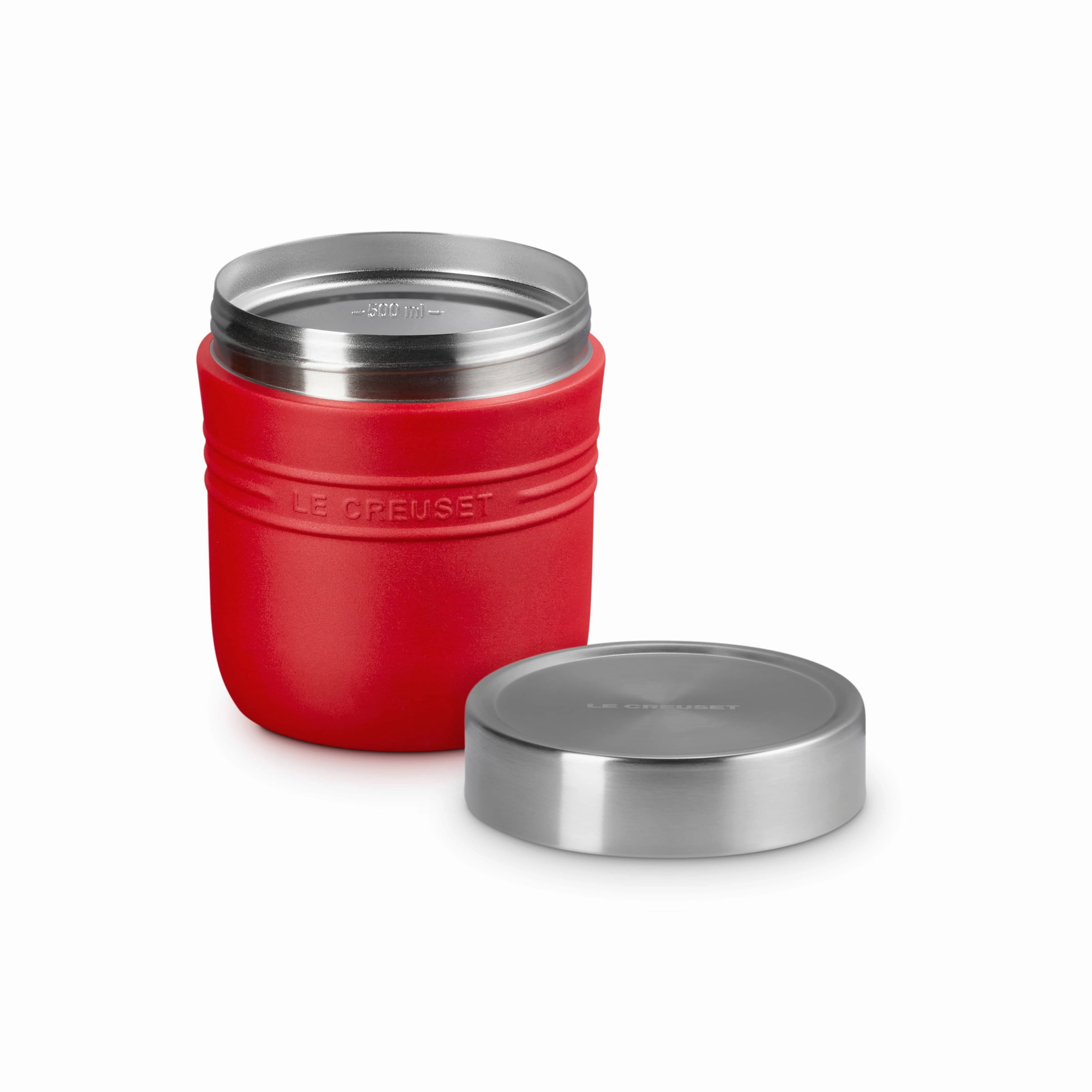 Le Creuset On The Go Food Flask 500ml In Cerise