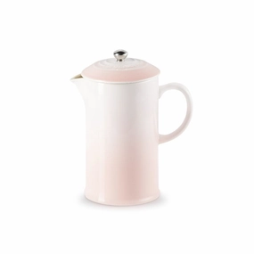 Le Creuset Stoneware Cafetiere with Metal Press Shell In Pink Kitchen,modern kitchen essentials