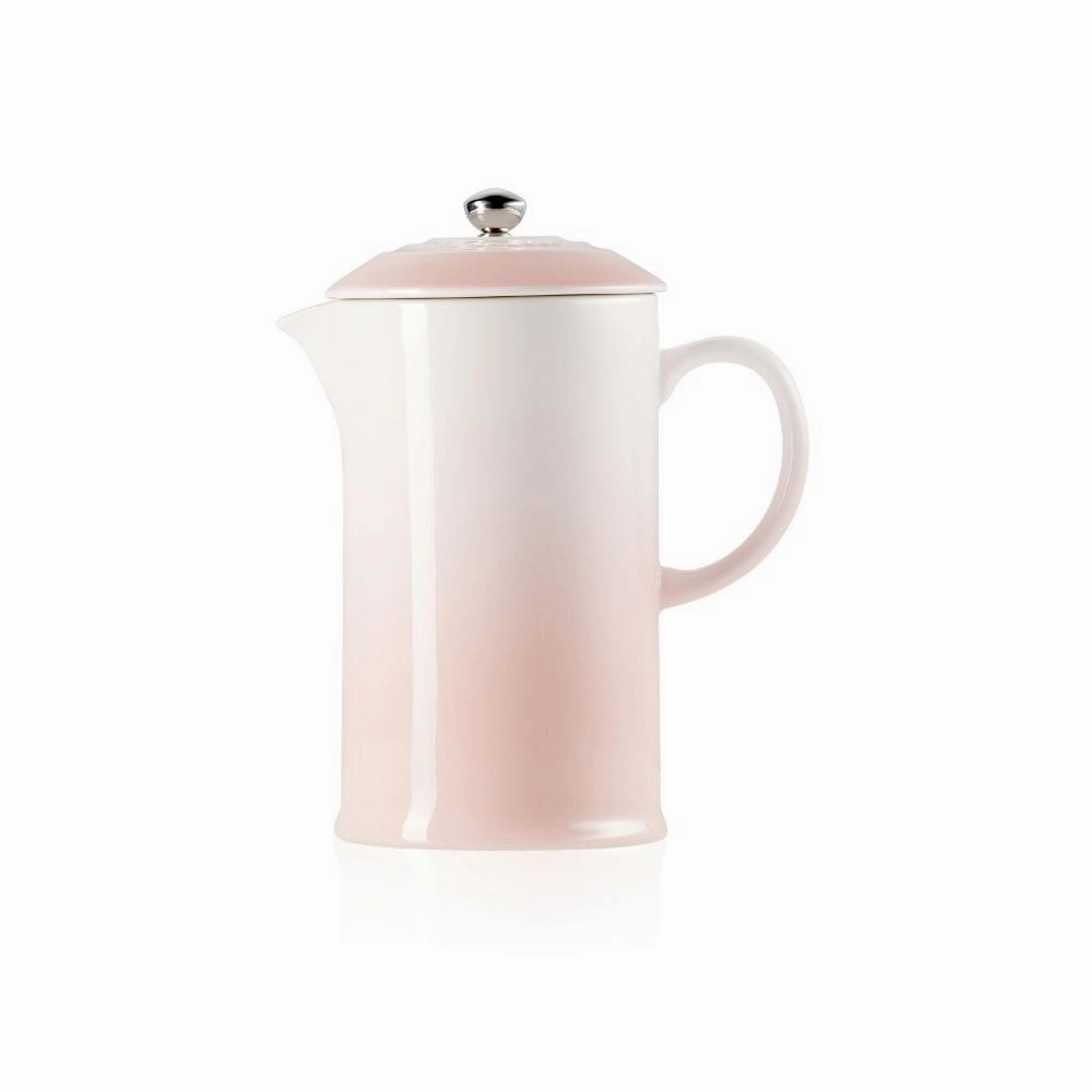 Le Creuset Stoneware Cafetiere with Metal Press Shell In Pink