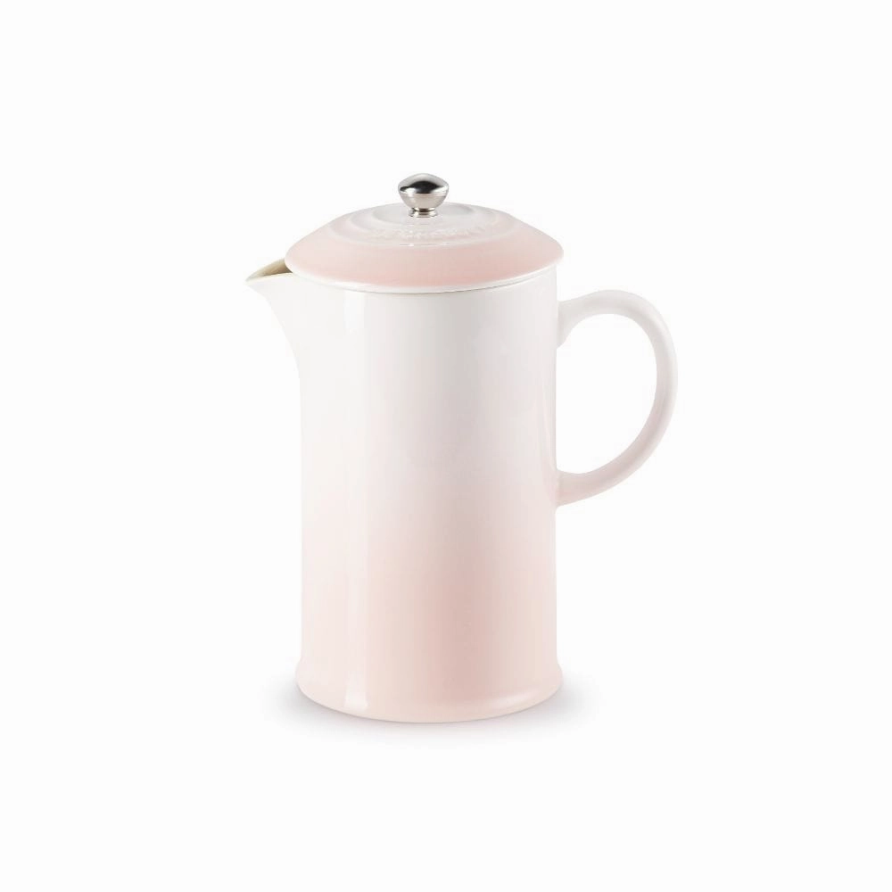 Le Creuset Stoneware Cafetiere with Metal Press Shell In Pink Kitchen,modern kitchen essentials