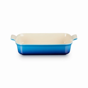 Le Creuset Stoneware Heritage Rectangular Deep Dish in Azure, 32cm Kitchen,modern kitchen essentials