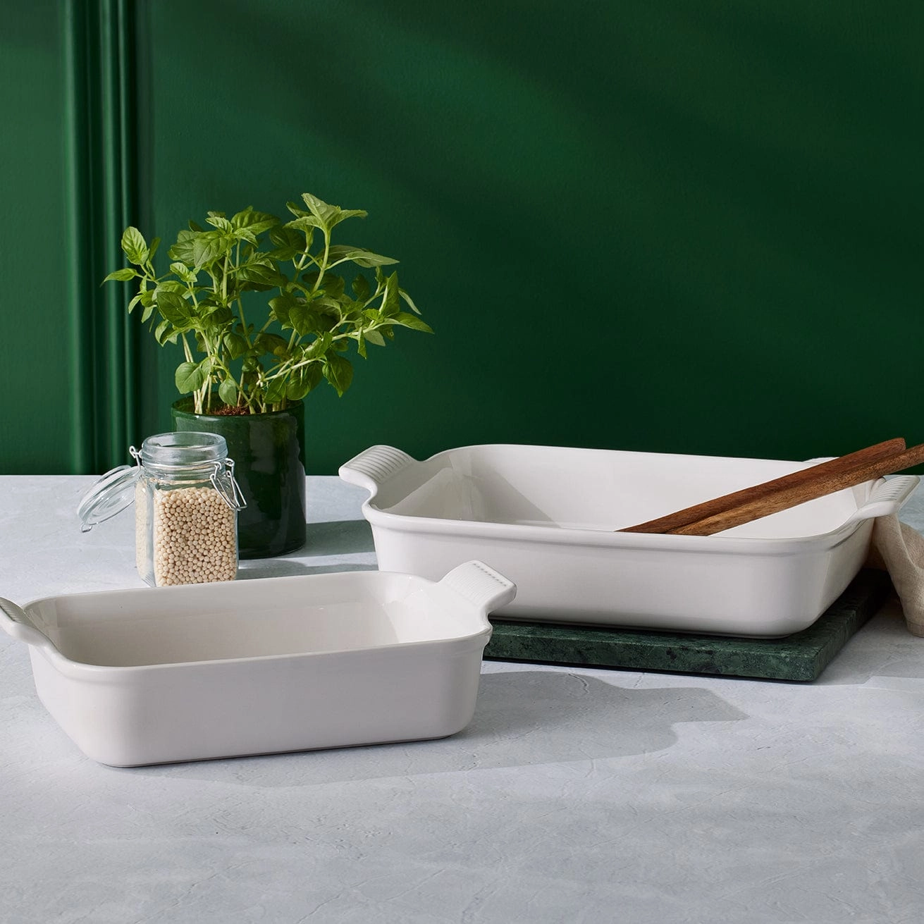 Le Creuset Stoneware Heritage Rectangular Dish 19cm White