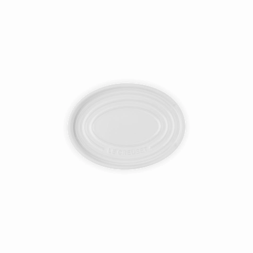Le Creuset Stoneware Oval Spoon Rest In White