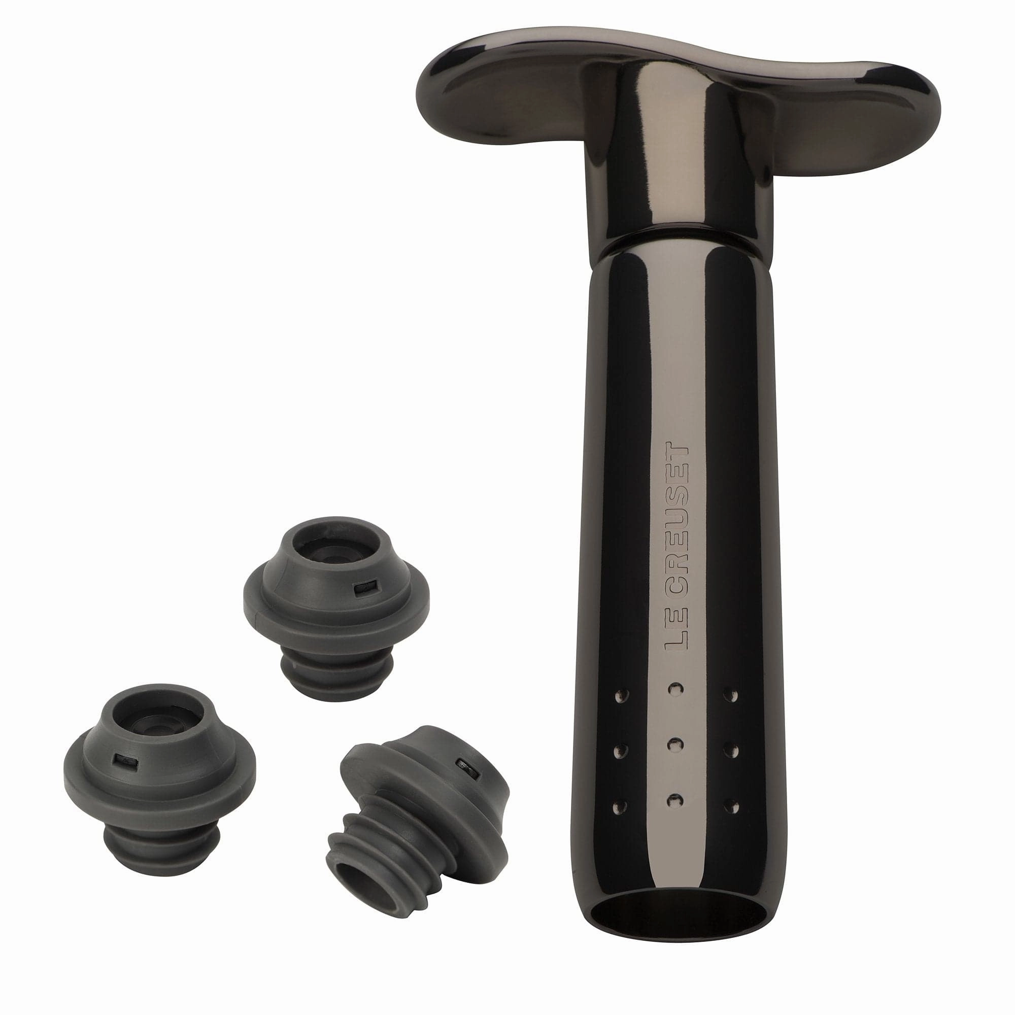 Le Creuset WA137 Wine Pump With 3 Stoppers Black Nickel Kitchen,modern kitchen essentials