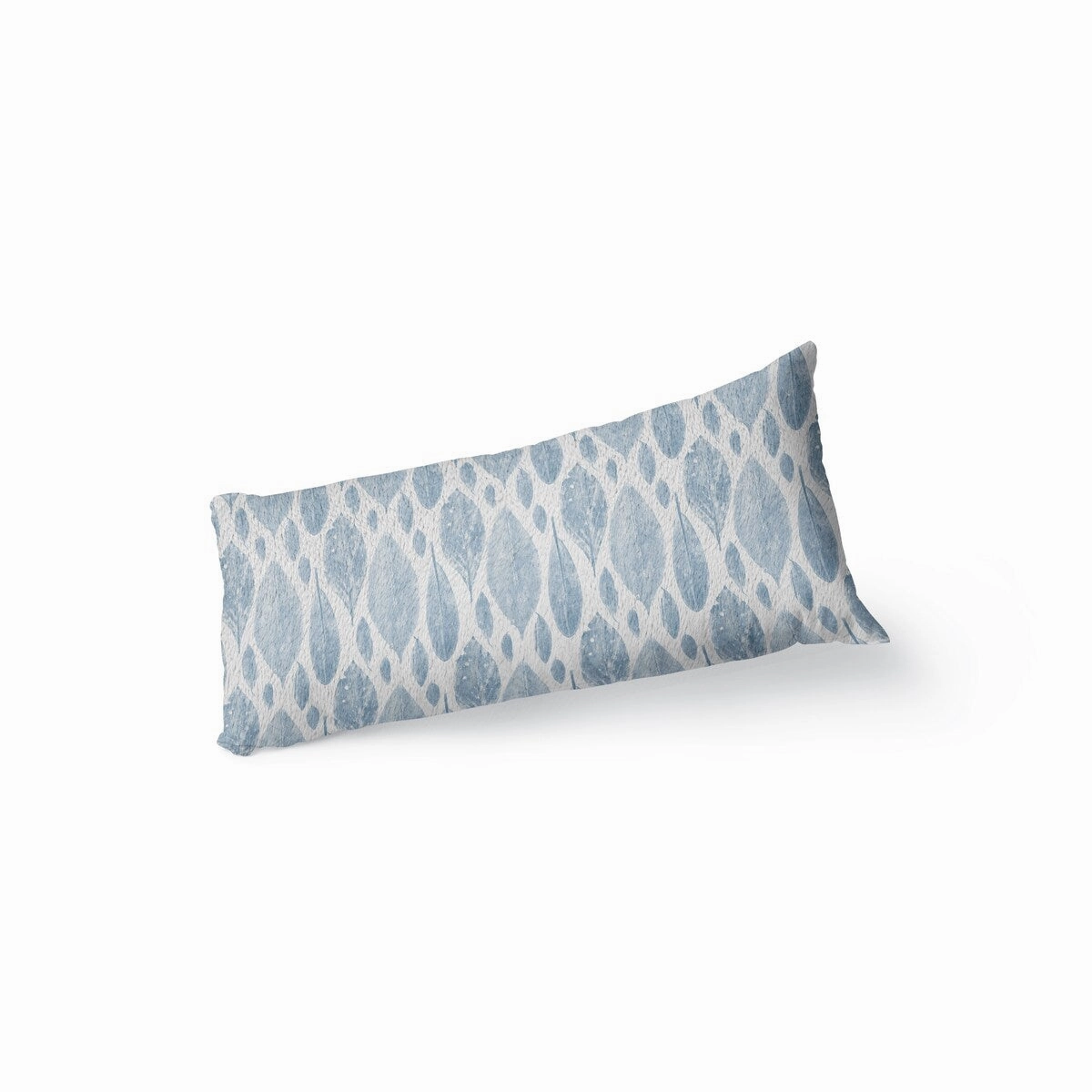 LEAF LITTER LIGHT BLUE Body Pillow By Becky Bailey - Light Blue