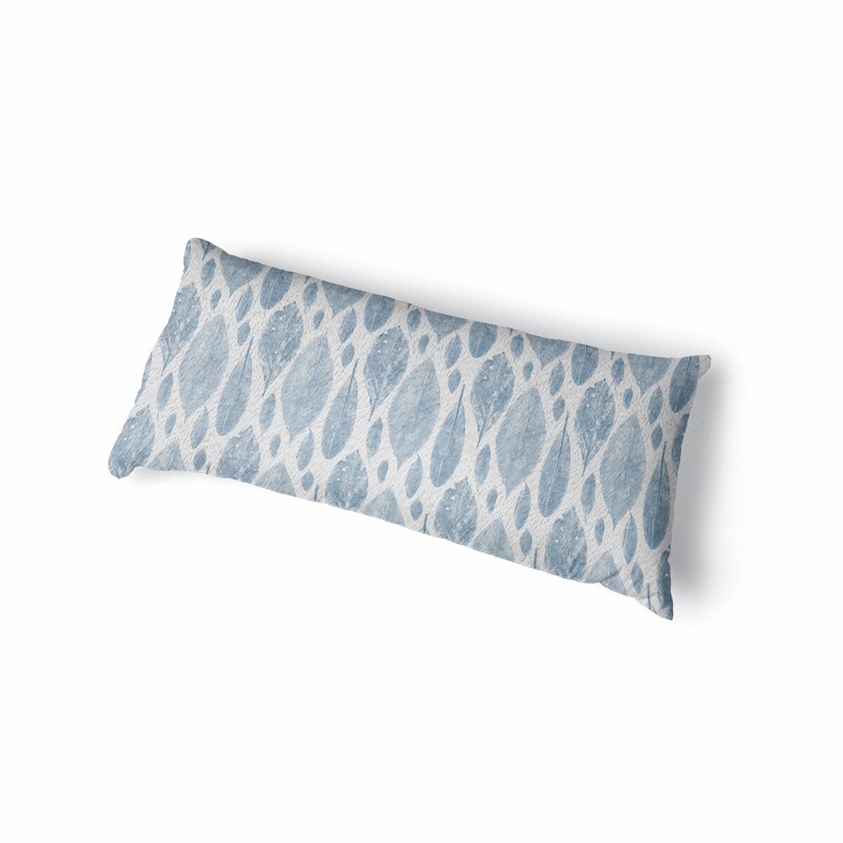 LEAF LITTER LIGHT BLUE Body Pillow By Becky Bailey - Light Blue