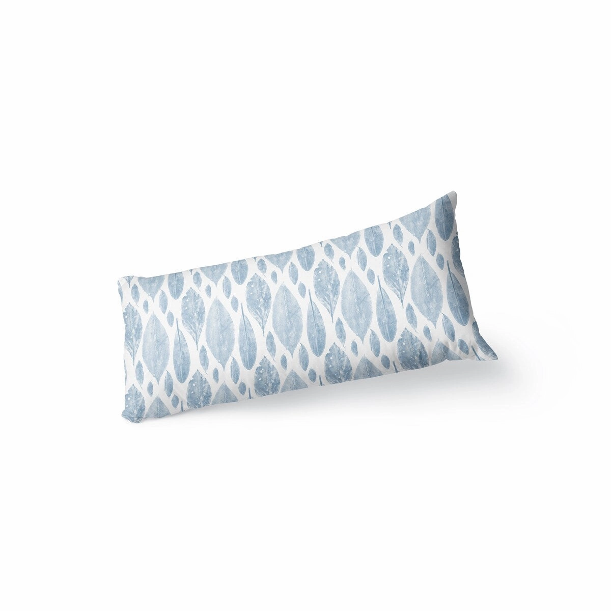 LEAF LITTER LIGHT BLUE Body Pillow By Becky Bailey - Light Blue