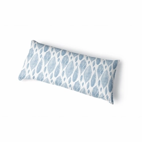 LEAF LITTER LIGHT BLUE Body Pillow By Becky Bailey - Light Blue pillows,bed pillow,sleeping cushion