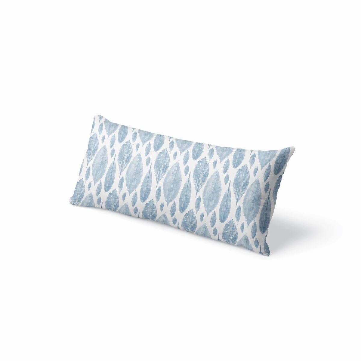 LEAF LITTER LIGHT BLUE Body Pillow By Becky Bailey - Light Blue